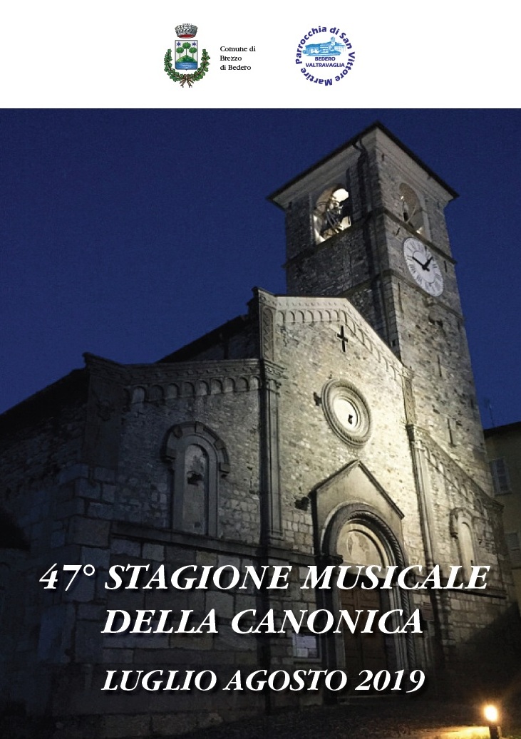 47° stagione musicale della canonica 2019