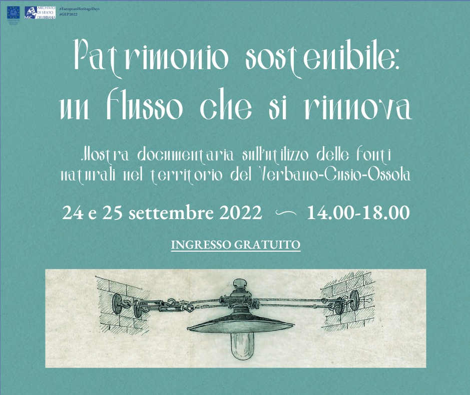 Archivio Stato Verbania Patrimonio sostenibile
